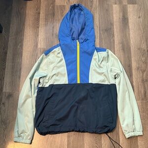 Old Navy Active Mesh-Lined Jacket in Blue with Yellow Accent